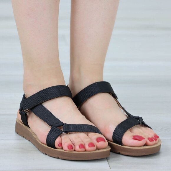 Womens Strappy Sandals Comfortable Sole Adjustable Summer Shoes For Land / Water - Picture 7 of 13